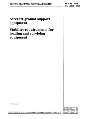 Bodenunterstützungsausrüstung für Flugzeuge. Stabilitätsanforderungen für Lade- und Wartungsgeräte