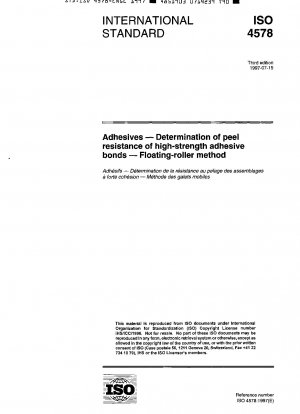 Klebstoffe - Bestimmung des Schälwiderstandes von hochfesten Klebeverbindungen - Floating-Roller-Verfahren