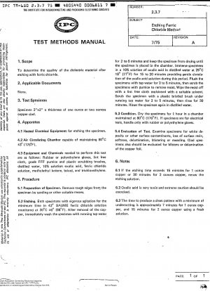 Ätzverfahren mit Eisenchlorid; Revision A – Juli 1975