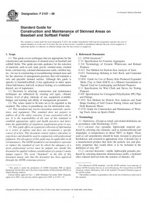 Standardhandbuch für den Bau und die Instandhaltung von Hautflächen auf Baseball- und Softballfeldern