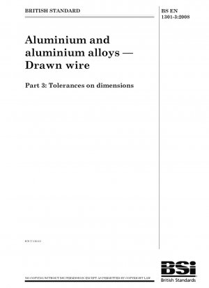 Aluminium und Aluminiumlegierungen - Gezogener Draht - Maßtoleranzen