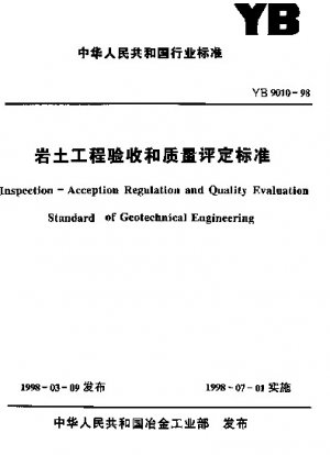 Inspektion – Abnahmeverordnung und Qualitätsbewertungsstandard der Geotechnik