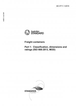 Frachtcontainer, Teil 1: Klassifizierung, Abmessungen und Nennwerte (ISO 668:2013, MOD)