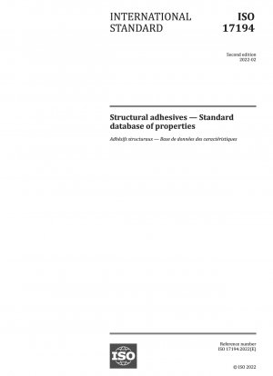 Strukturklebstoffe – Standarddatenbank mit Eigenschaften