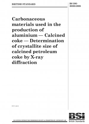 Kohlenstoffhaltige Materialien, die bei der Herstellung von Aluminium verwendet werden – durch Röntgenbeugung auf die Kristallitgröße von kalziniertem Petrolkoks kalziniert