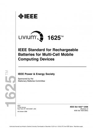 IEEE-Standard für wiederaufladbare Batterien für mobile Computergeräte mit mehreren Zellen