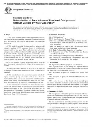 Standardhandbuch zur Bestimmung des Porenvolumens von pulverförmigen Katalysatoren und Katalysatorträgern durch Wasseradsorption