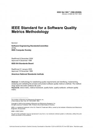 IEEE-Standard für eine Software-Qualitätsmetrik-Methodik