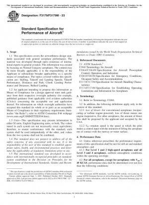 Standardspezifikation für die Leistung von Flugzeugen
