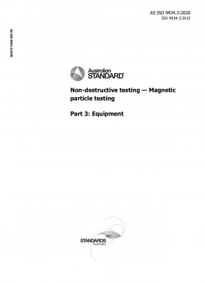 Zerstörungsfreie Prüfung – Magnetpulverprüfung, Teil 3: Ausrüstung