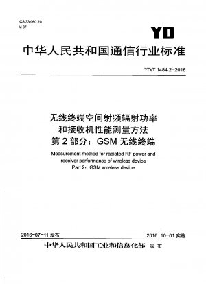 Methoden zur Messung der Strahlungsleistung und der Empfängerleistung von drahtlosen Terminals im Weltraum, Teil 2: GSM-Funkterminals