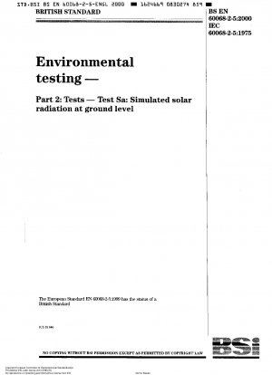 Umwelttests – Testmethoden – Test Sa: Simulierte Sonneneinstrahlung in Bodennähe