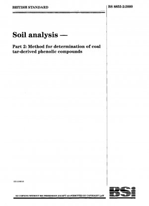 Bodenanalyse – Methode zur Bestimmung von aus Kohlenteer stammenden phenolischen Verbindungen