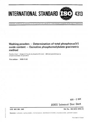 Waschpulver; Bestimmung des Gesamtgehalts an Phosphor(V)oxid; gravimetrische Methode mit Chinolinphosphomolybdat