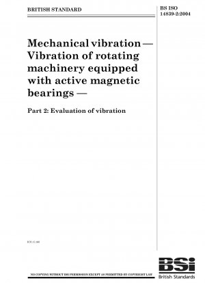 Mechanische Schwingungen – Schwingungen rotierender Maschinen mit aktiven Magnetlagern – Bewertung der Schwingungen