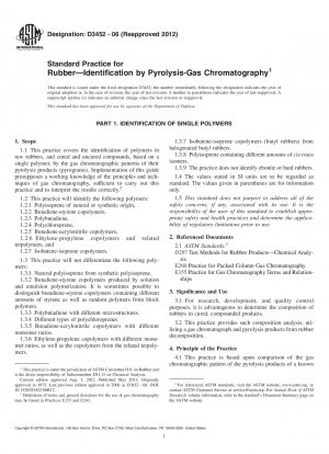 Standardpraxis für Gummimdash; Identifizierung durch Pyrolyse-Gaschromatographie