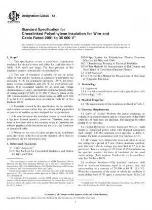 Standardspezifikation für vernetzte Polyethylenisolierung für Drähte und Kabel mit einer Nennspannung von 2001 bis 35.000 V