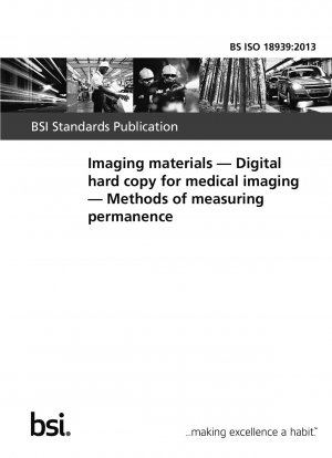 Bildgebende Materialien. Digitale Hardcopy für medizinische Bildgebung. Methoden zur Messung der Beständigkeit