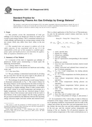 Standardpraxis zur Messung der Plasma-Lichtbogen-Gasenthalpie anhand der Energiebilanz