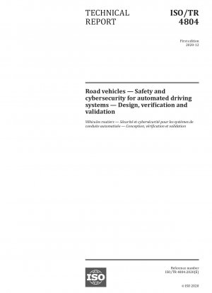 Straßenfahrzeuge – Sicherheit und Cybersicherheit für automatisierte Fahrsysteme – Design, Verifizierung und Validierung