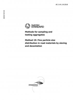 Methoden zur Probenahme und Prüfung von Gesteinskörnungen, Methode 19: Feinpartikelgrößenverteilung in Straßenmaterialien durch Sieben und Dekantieren