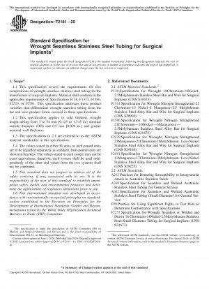 Standardspezifikation für nahtlose Edelstahlrohre für chirurgische Implantate