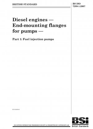 Dieselmotoren - Endmontageflansche für Pumpen - Kraftstoffeinspritzpumpen