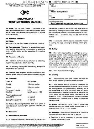 Alkalische Ätzmethode; Revision A – Dezember 1994