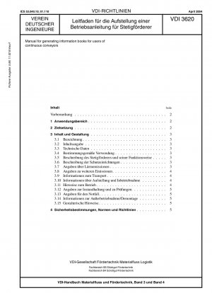 Handbuch zur Erstellung von Informationsbüchern für Anwender von Stetigförderern