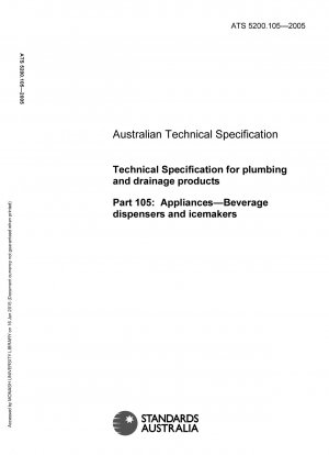 Technische Spezifikation für Sanitär- und Entwässerungsprodukte – Haushaltsgeräte – Getränkespender und Eisbereiter