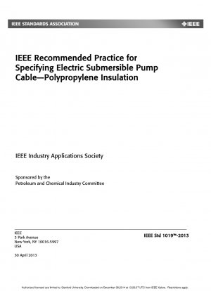 Von der IEEE empfohlene Vorgehensweise zur Spezifikation von Kabeln für elektrische Tauchpumpen – Polypropylen-Isolierung