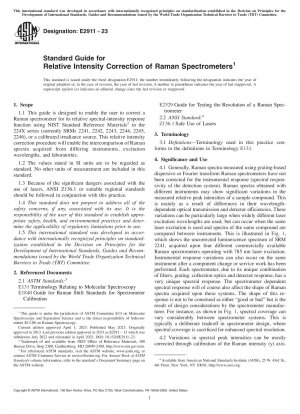 Standardhandbuch für die relative Intensitätskorrektur von Raman-Spektrometern
