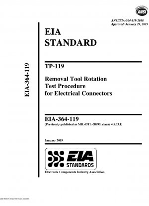 TP-119-Entfernungswerkzeug-Rotationstestverfahren für elektrische Steckverbinder