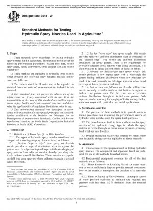 Standardmethoden zum Testen hydraulischer Sprühdüsen in der Landwirtschaft