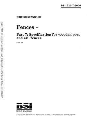 Zäune – Spezifikation für Pfosten- und Lattenzäune aus Holz