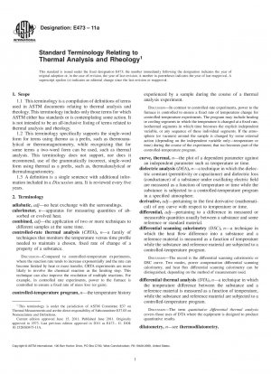 Standardterminologie in Bezug auf thermische Analyse und Rheologie