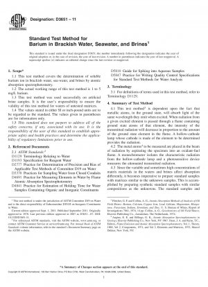 Standardtestmethode für Barium in Brackwasser, Meerwasser und Salzlake