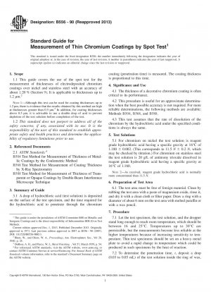 Standardhandbuch zur Messung dünner Chrombeschichtungen durch Stichprobenprüfung