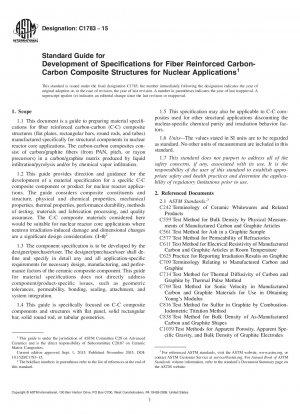 Standardhandbuch für die Entwicklung von Spezifikationen für faserverstärkte Kohlenstoff-Kohlenstoff-Verbundstrukturen für nukleare Anwendungen