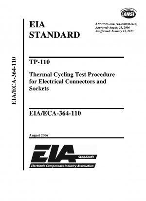TP-110-Testverfahren für thermische Wechselwirkungen für elektrische Steckverbinder und Steckdosen