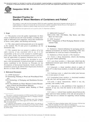 Standardpraxis für die Qualität von Holzbestandteilen von Containern und Paletten