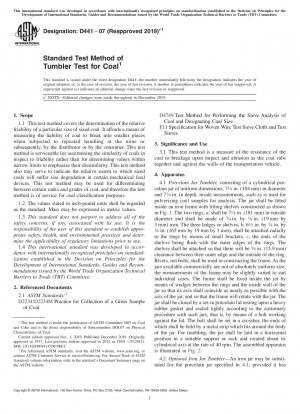 Standardtestmethode des Tumbler-Tests für Kohle