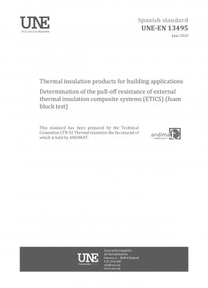 Wärmedämmstoffe für Bauanwendungen - Bestimmung des Abreißwiderstandes von Wärmedämmverbundsystemen (WDVS) (Schaumblocktest)