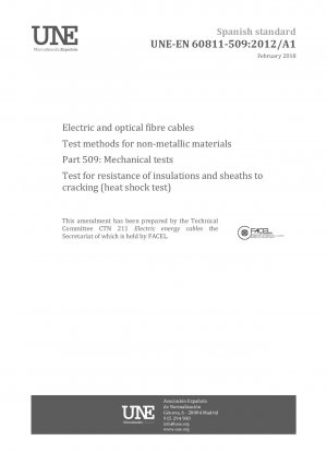 Elektrische und optische Glasfaserkabel – Prüfverfahren für nichtmetallische Werkstoffe – Teil 509: Mechanische Prüfungen – Prüfung der Beständigkeit von Isolierungen und Mänteln gegen Rissbildung (Hitzeschockprüfung)