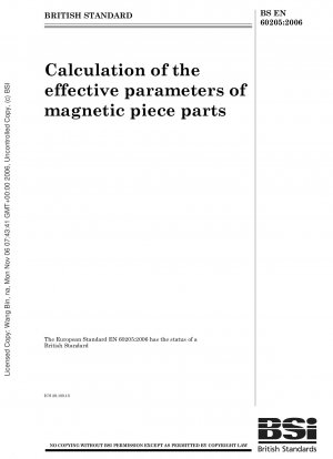 Berechnung der effektiven Parameter magnetischer Einzelteile