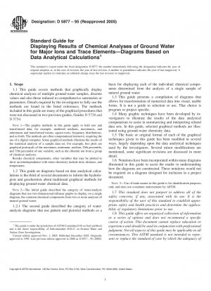 Standardhandbuch zur Darstellung der Ergebnisse chemischer Grundwasseranalysen für Hauptionen und Spurenelemente, Diagramme basierend auf datenanalytischen Berechnungen