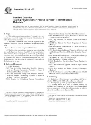 Standardhandbuch für die Prüfung von „an Ort und Stelle gegossenem“ Polyurethan Materialien mit thermischer Trennung