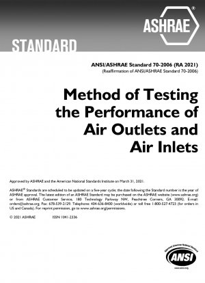 Methode zum Testen der Leistung von Luftauslässen und Lufteinlässen