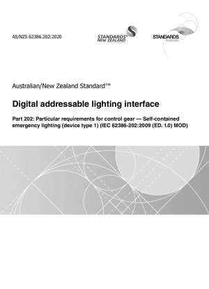 Digital adressierbare Beleuchtungsschnittstelle, Teil 202: Besondere Anforderungen an Betriebsgeräte – Eigenständige Notbeleuchtung (Gerätetyp 1) (IEC 62386-202:2009 (ED. 1.0) MOD)