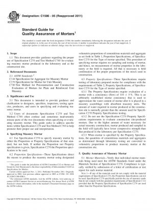 Standardhandbuch zur Qualitätssicherung von Mörteln